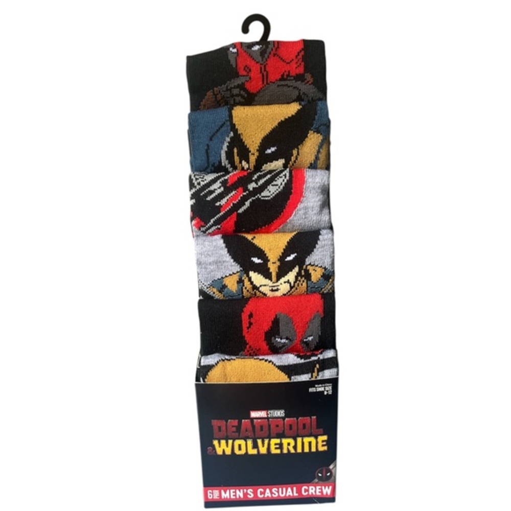 Marvel Black and Red Casual Socks Wolverine Design
